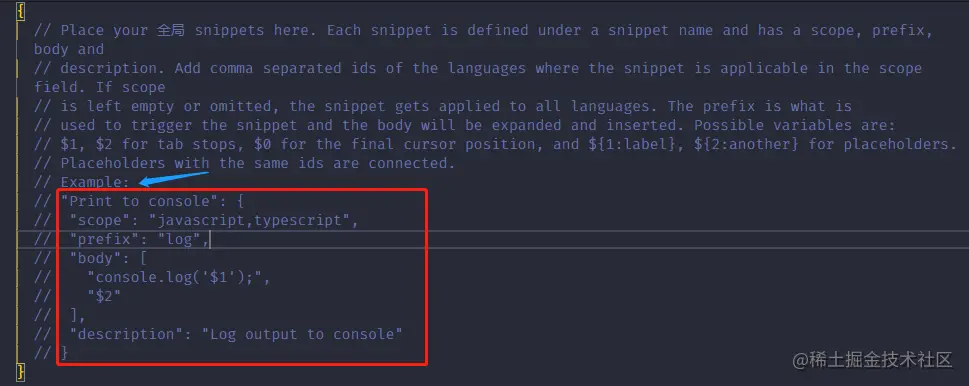 example-snippets-vscode