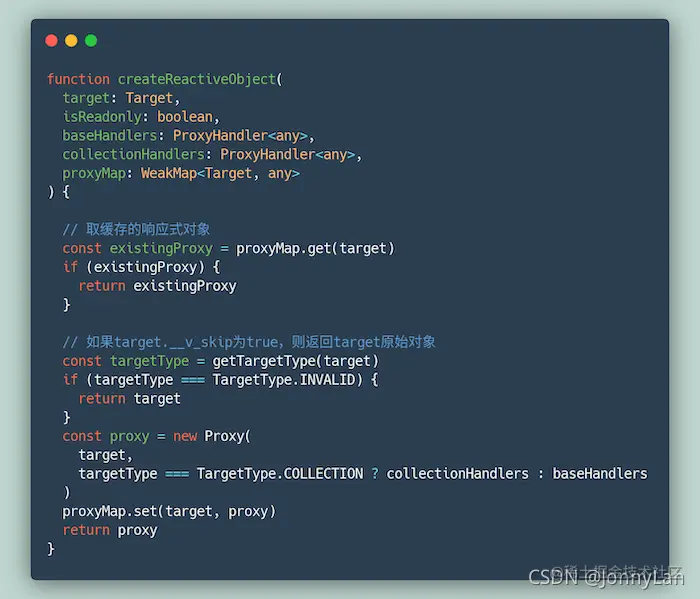 createReactiveObject