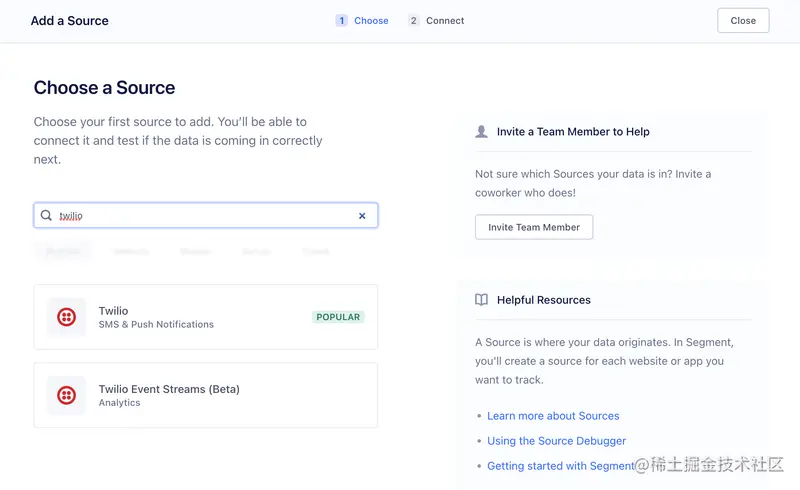 Segment Choose a Source