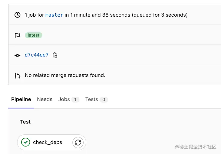 Status Showing The Setup For Main Pipeline Is Successful