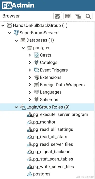 图 14.6 – 新的 HandsOnFullStackGroup 和 SuperForumServers 视图