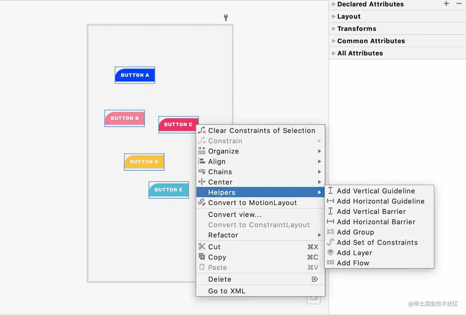 多选情况下的 helper 创建