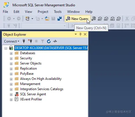 Open a new query editor