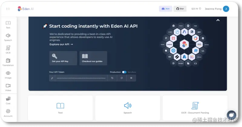 Eden AI platform - Get your API key