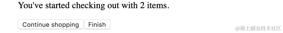 图 10.44：单击“继续结账”按钮后的输出