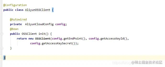 这是报错文件内容，这是上代程序员写的代码，配置参数，并初始化客户端