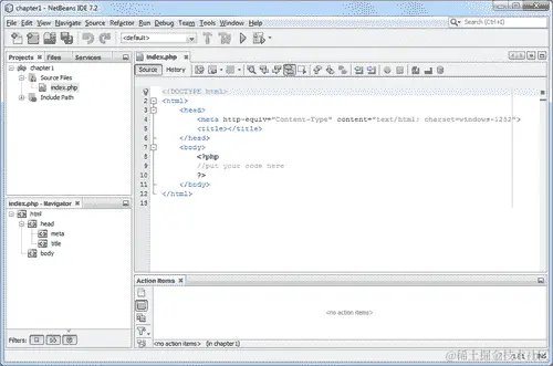 执行操作的时间-创建 NetBeans PHP 项目