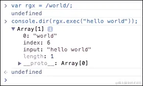 使用 rgx.exec 方法