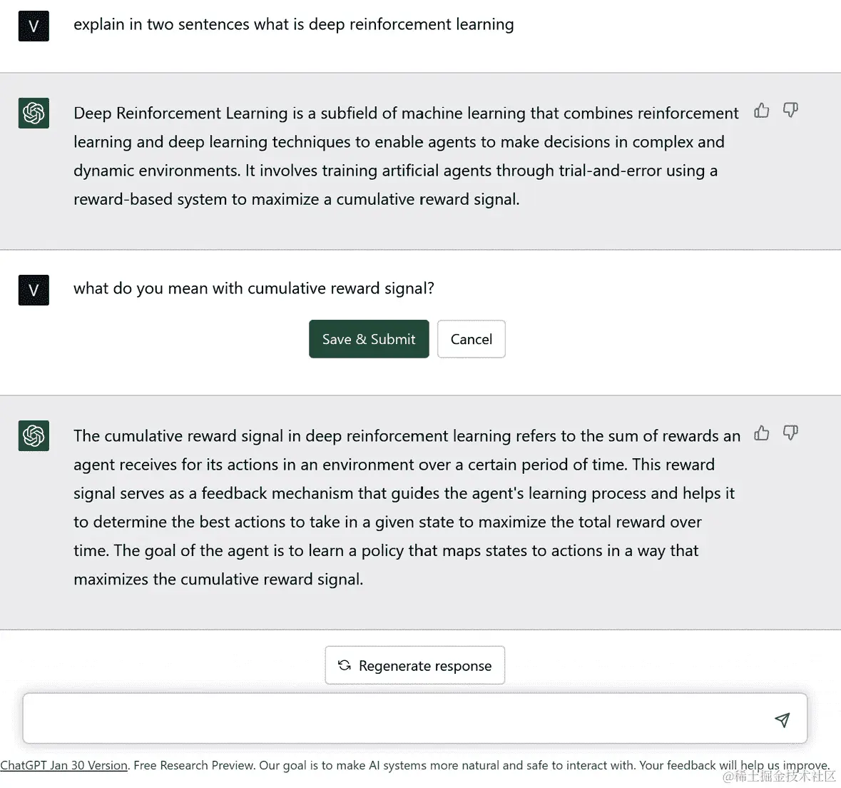 图 3.7 – ChatGPT 跟进评论和提示更正示例