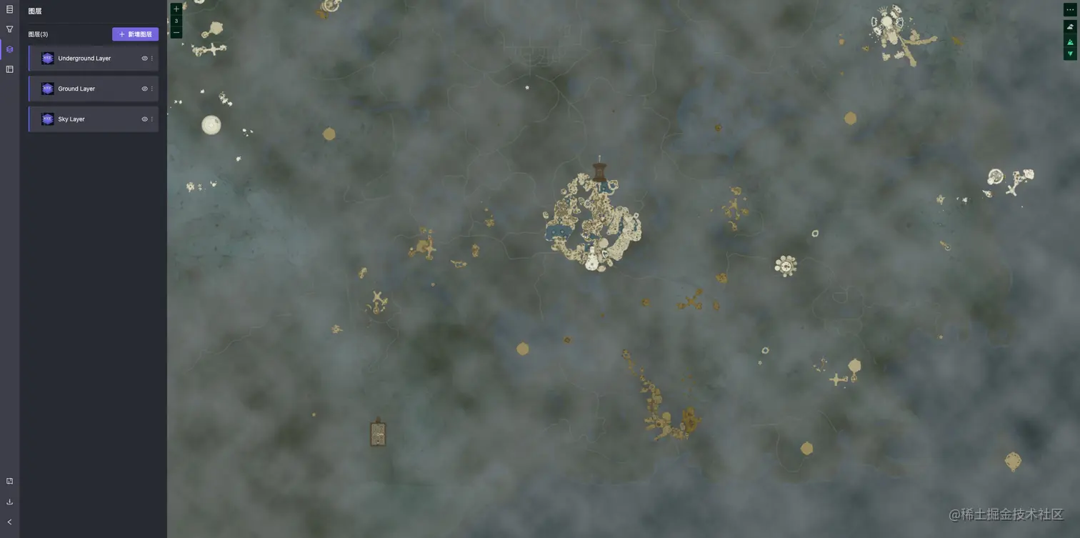 添加三个瓦片图层