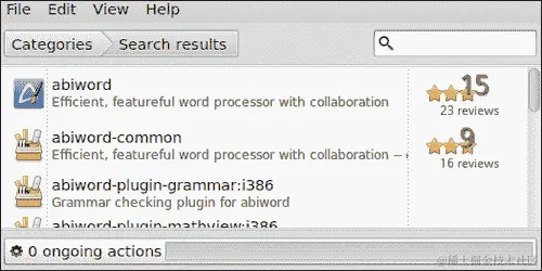 行动时间 – 安装 AbiWord 文字处理器