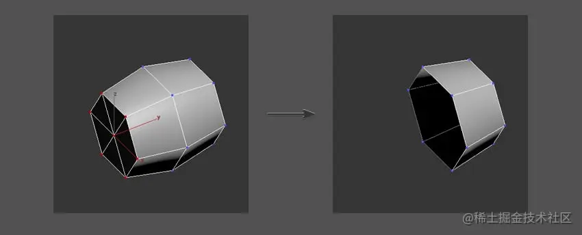 删除形状的一半