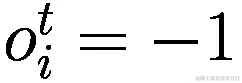 {o}_{i}^{t}=-1