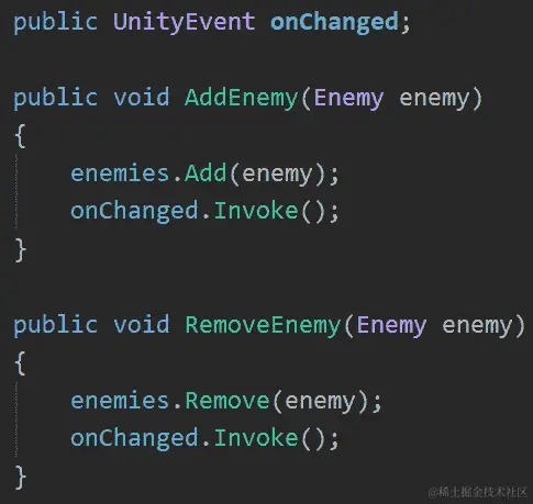 图 16.23 – 当敌人被添加或移除时调用事件