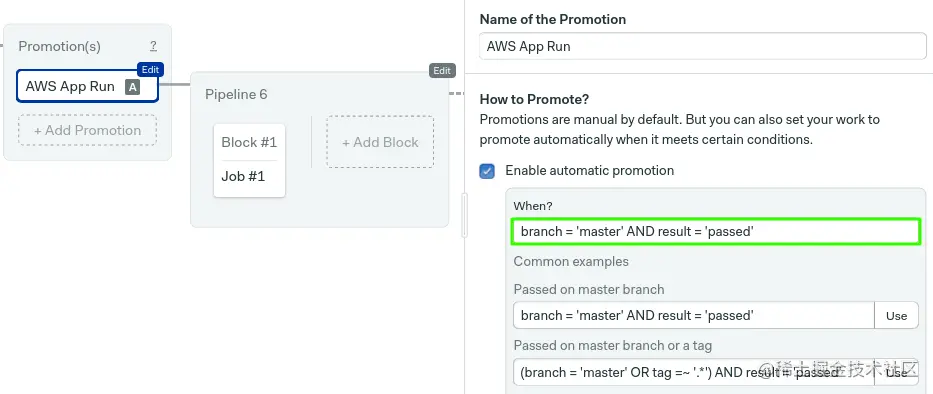 You can change the promotion conditions
