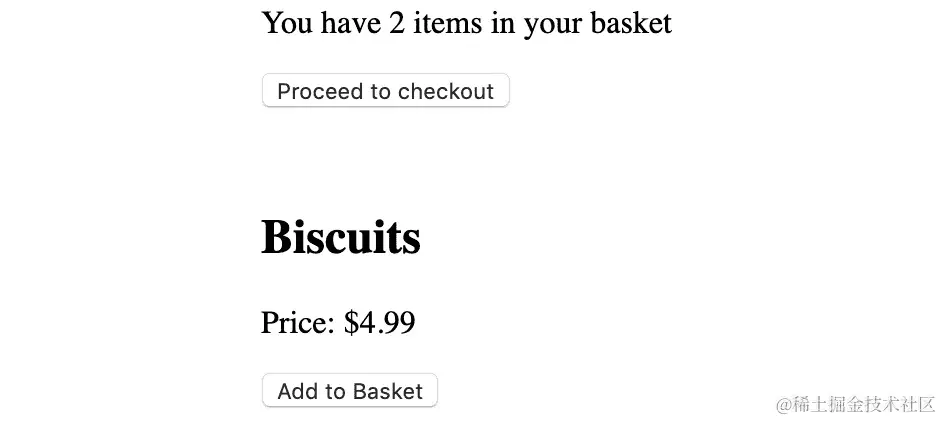 图 10.14：浏览器中的初始应用程序