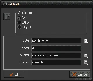 使用路径属性编辑器创建复杂移动