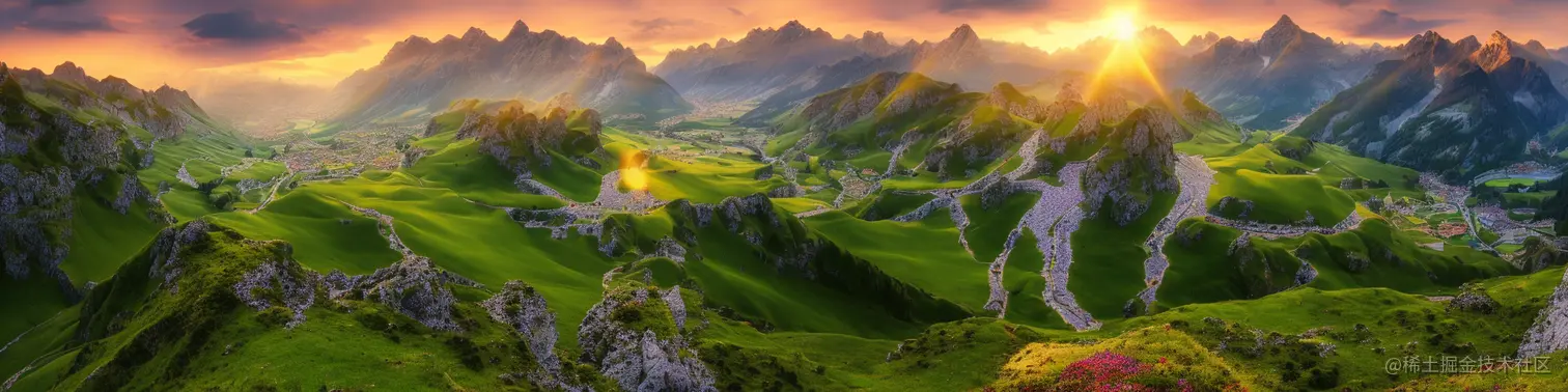 Prompt: A valley in the Alps at sunset, epic vista, beautiful landscape, 4k, 8k / Stable Diffusion v2.1-768 CLIP off