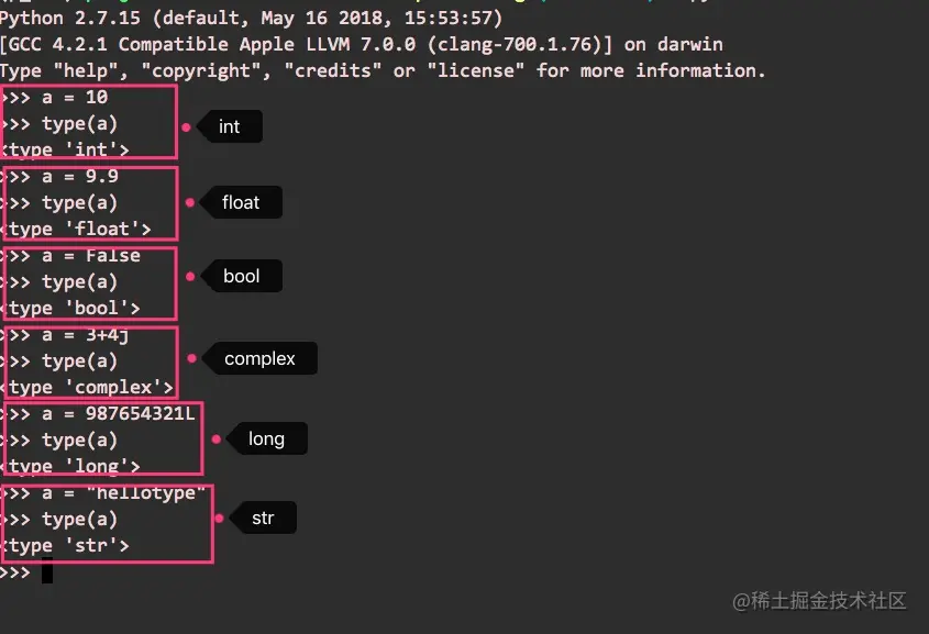 python的变量类型