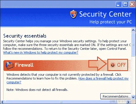 禁用防火墙和其他网络防御