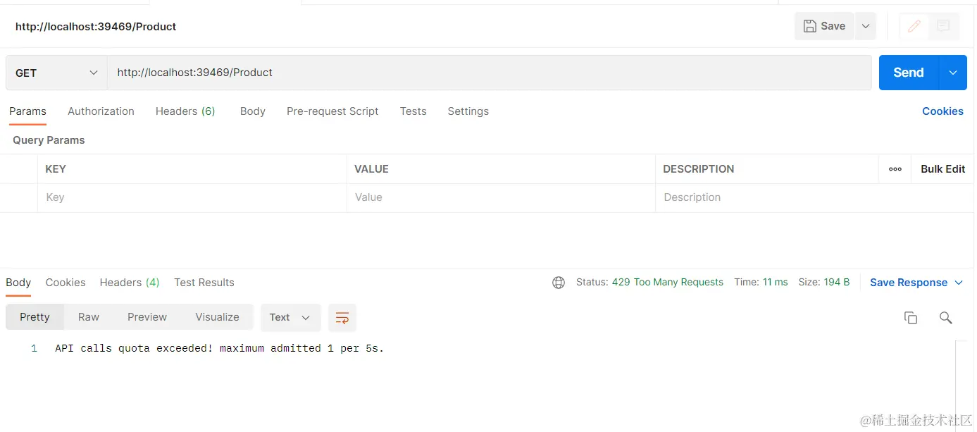 Rate Limiting at work!