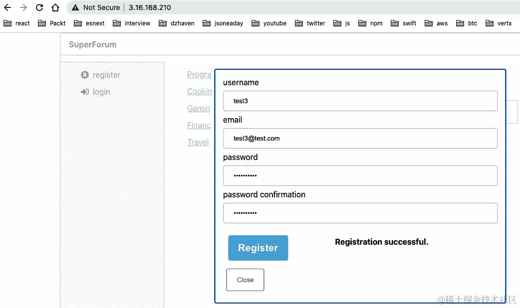 图 17.39 – 注册成功
