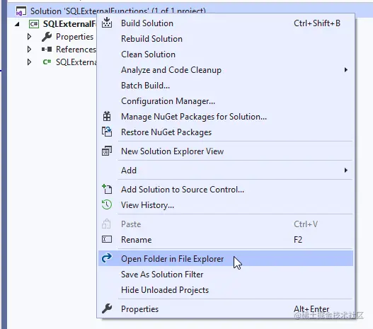Opening the project directory