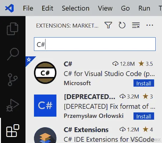 Visual Studio Code 的 C# 扩展