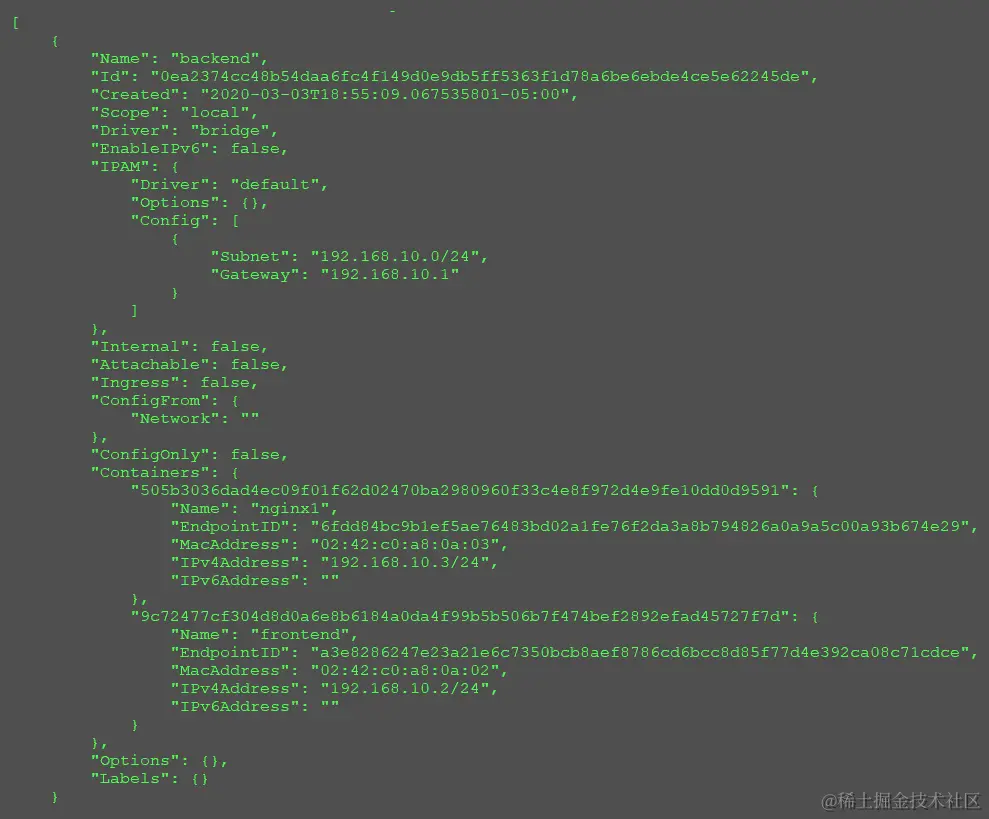 图 3.4 - 网络检查输出
