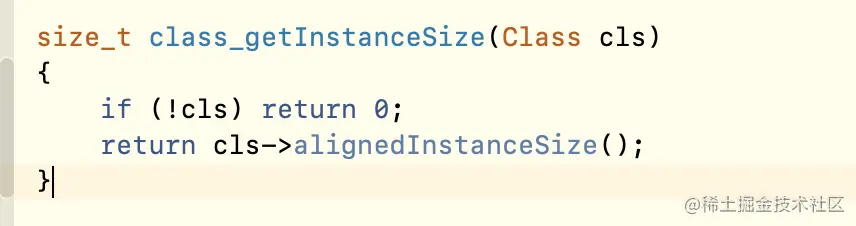 class_getInstanceSize 源码