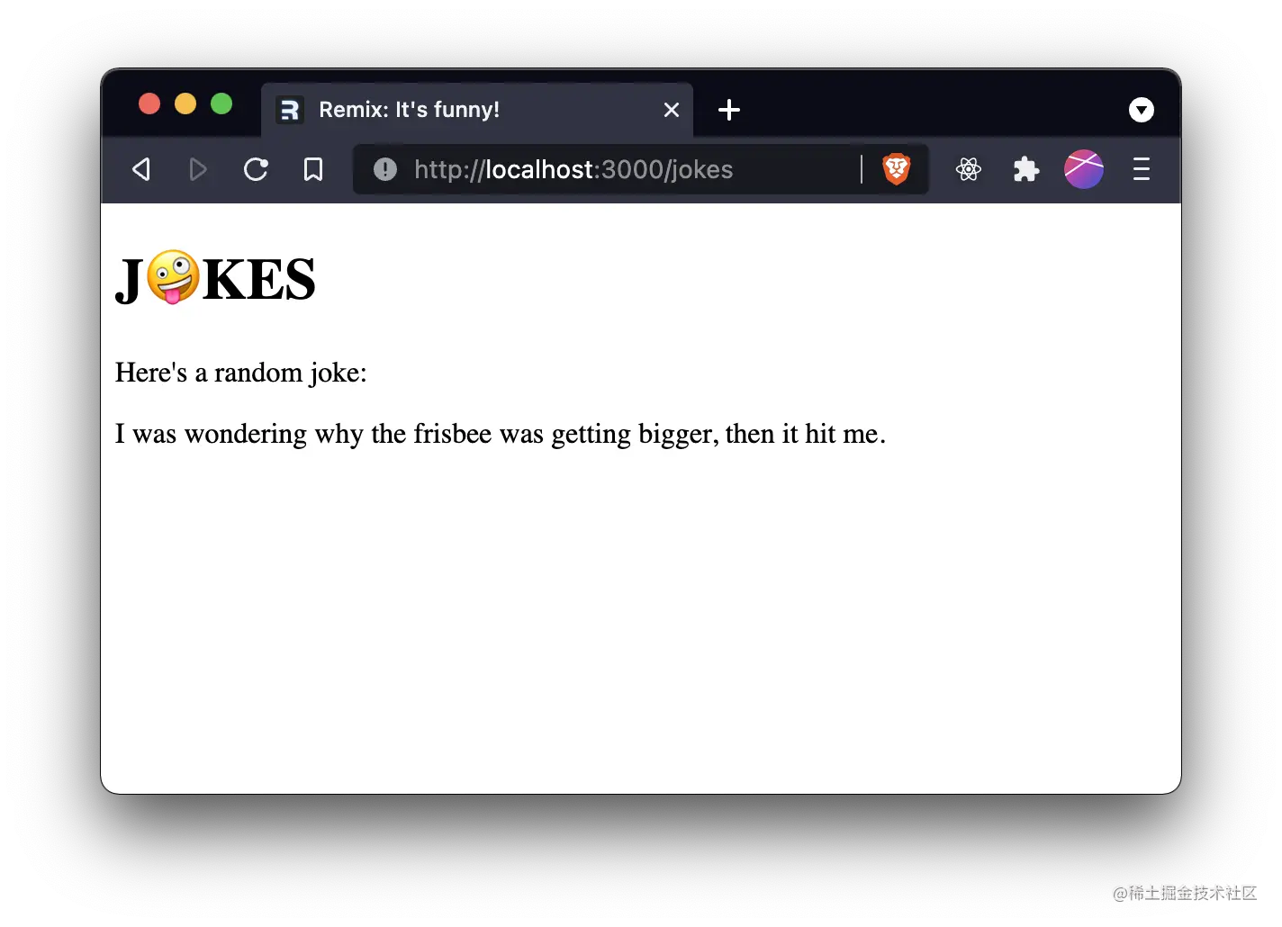 The jokes page with no background gradient