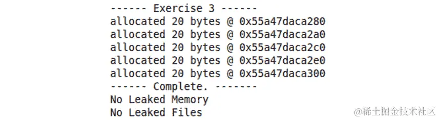 图 3.22：没有泄漏 - 内存或文件