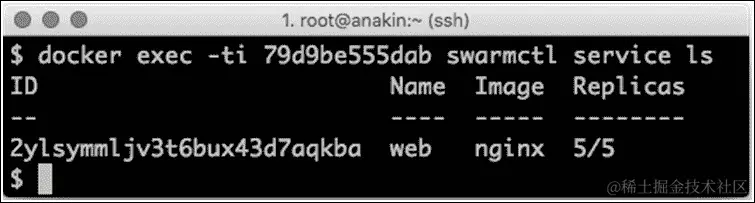 在 SwarmKit 上创建服务