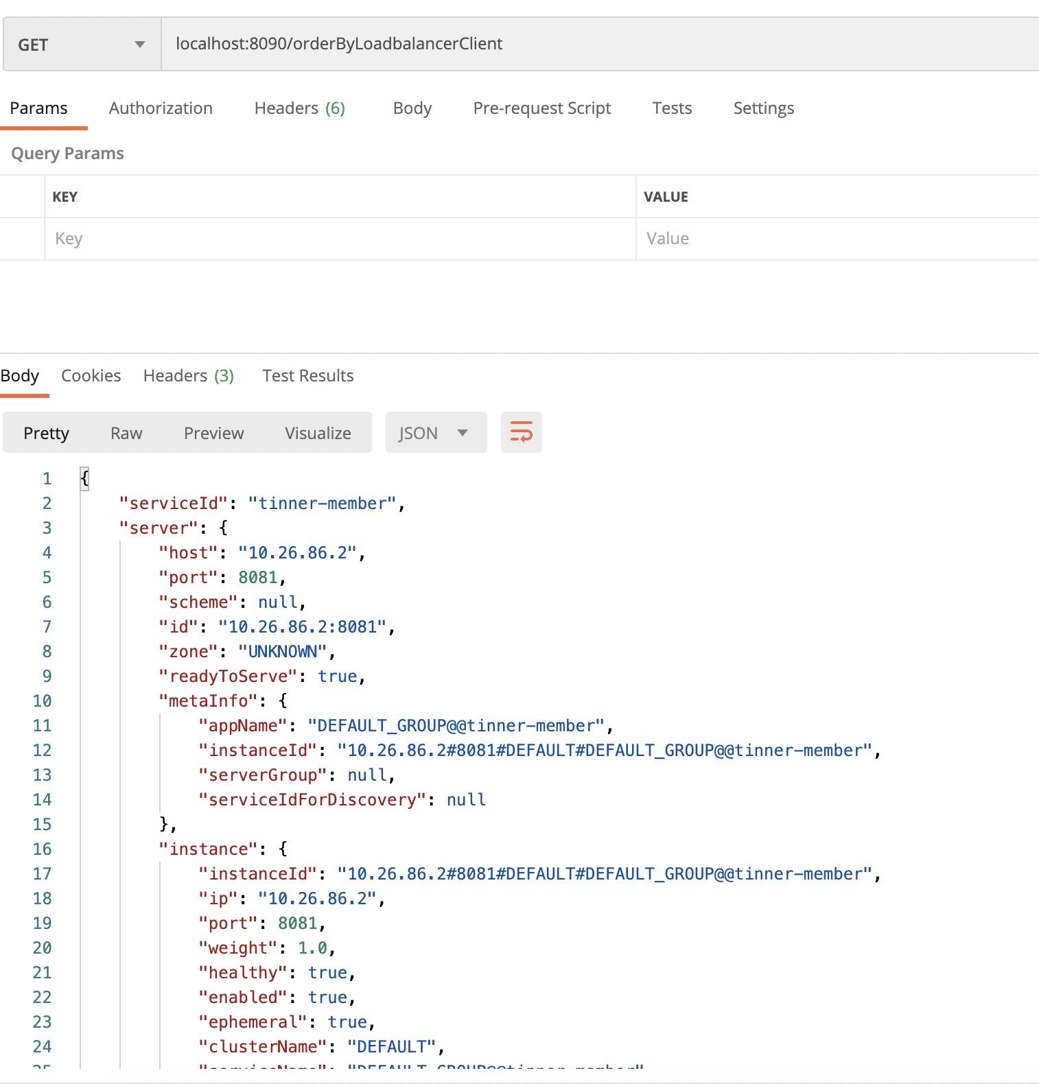 orderByLoadbalancerClient