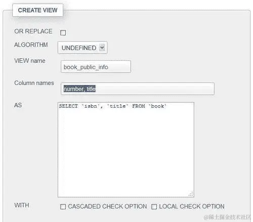 从结果创建视图