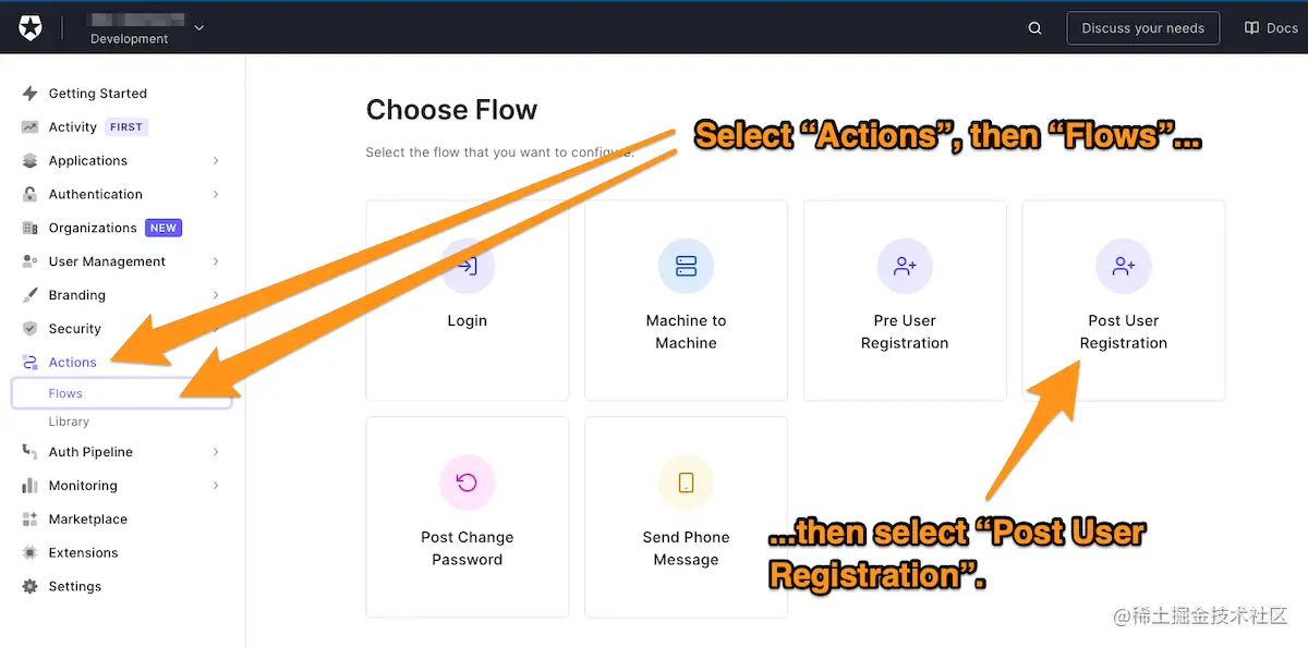 Creating a new post user registration