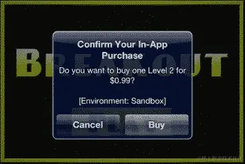 行动时间 – 使用 Breakout 应用内购买演示测试应用内购买