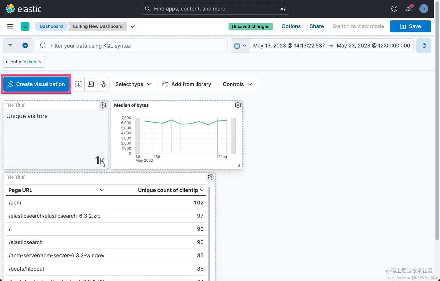 Kibana：创建你的第一个仪表板了解从你自己的数据创建仪表板的最
