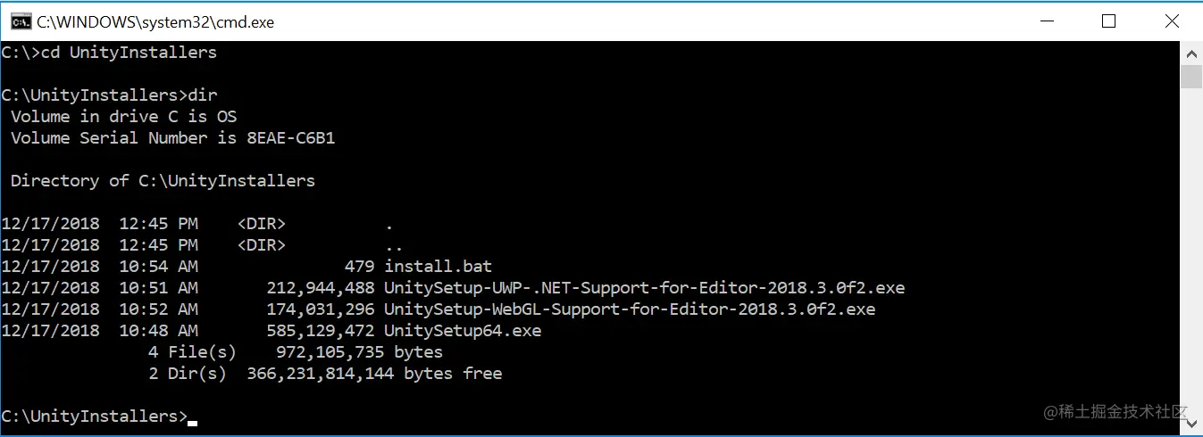 在 Windows 上下载的安装程序