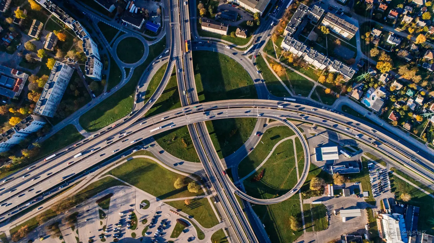 aerial photo of buildings and roads