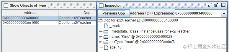 King 老师对象内存信息