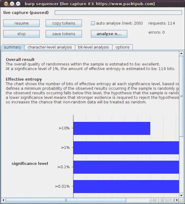 6 - 使用 Burp Sequencer 分析应用数据的随机性