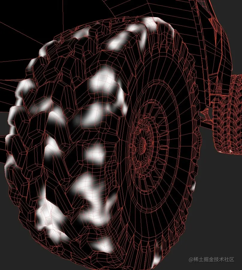 创建轮胎的纹理及泥浆效果 - 瑞云渲染