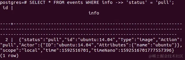 图 7.15：查询 1 的输出