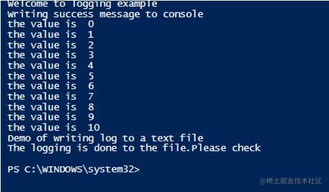 PowerShell Logging output 2