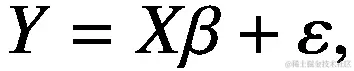Y= X\beta +\varepsilon,