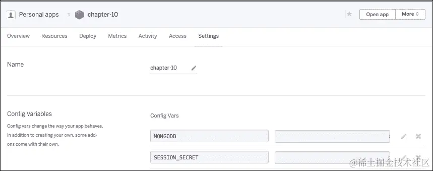 向 Heroku 添加环境变量