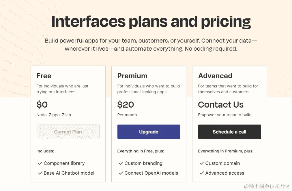 图 13.11 - Zapier 接口功能的定价选项概述