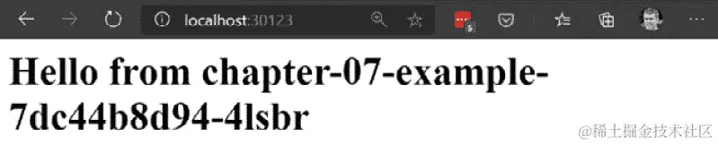 图 7.7 - 展示在浏览器中加载的 Kubernetes Web 应用程序的屏幕截图