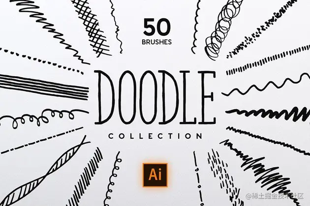 doodle brush Illustrator